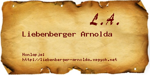 Liebenberger Arnolda névjegykártya